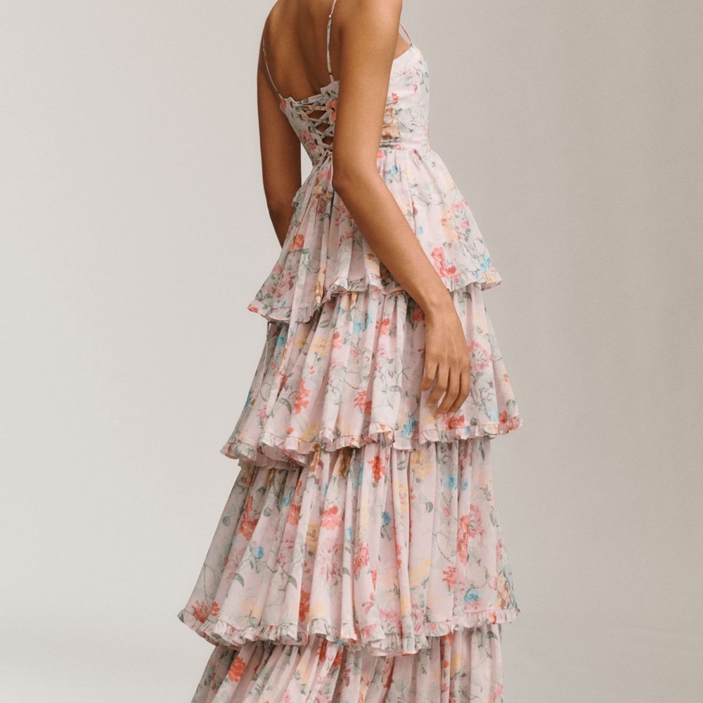 Anthropologie BHLDN Floral Tiered Maxi Dress - Picture 3 of 3